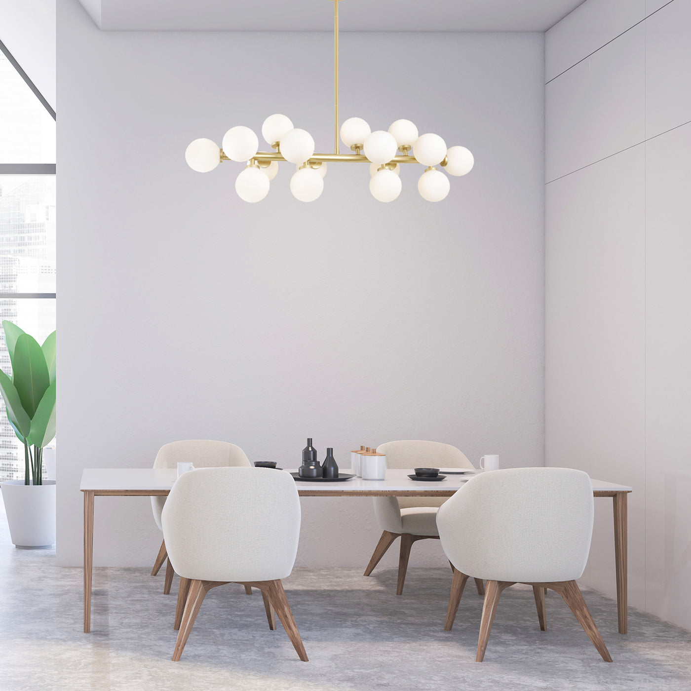Arya Chandeliers 16 Light Satin Gold
