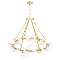 Arya Chandeliers Satin Gold 45 Lights