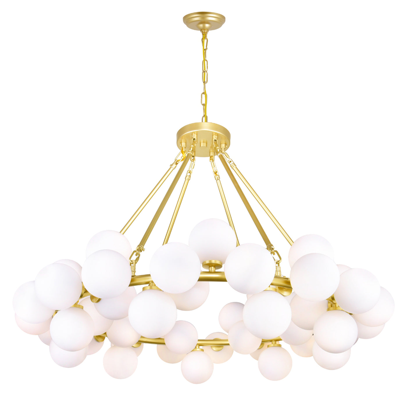 Arya Chandeliers Satin Gold 45 Lights