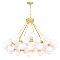 Arya Chandeliers Satin Gold 45 Lights