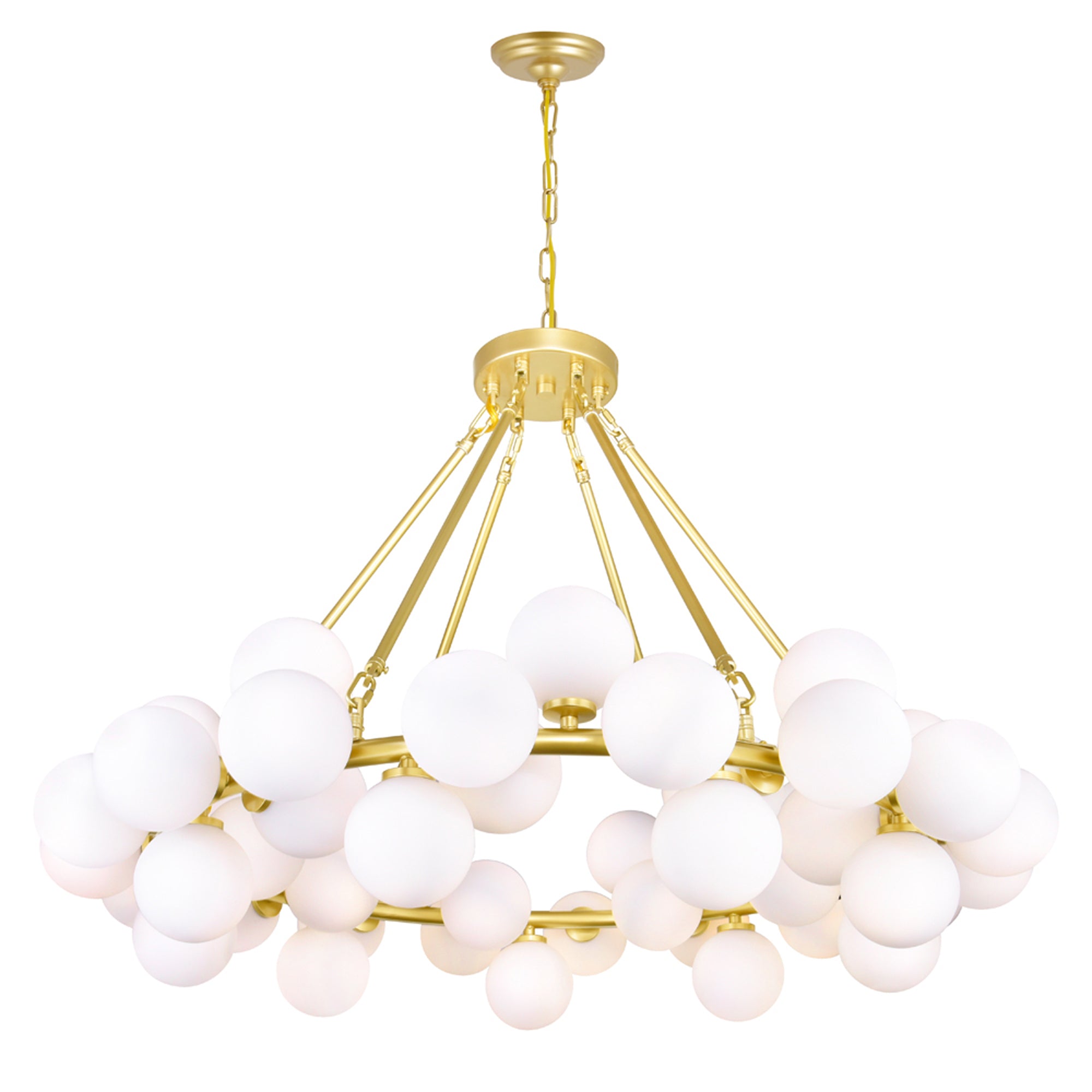 Arya Chandeliers Satin Gold 45 Lights