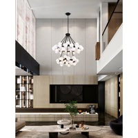 Arya Chandeliers 70 Black Finish