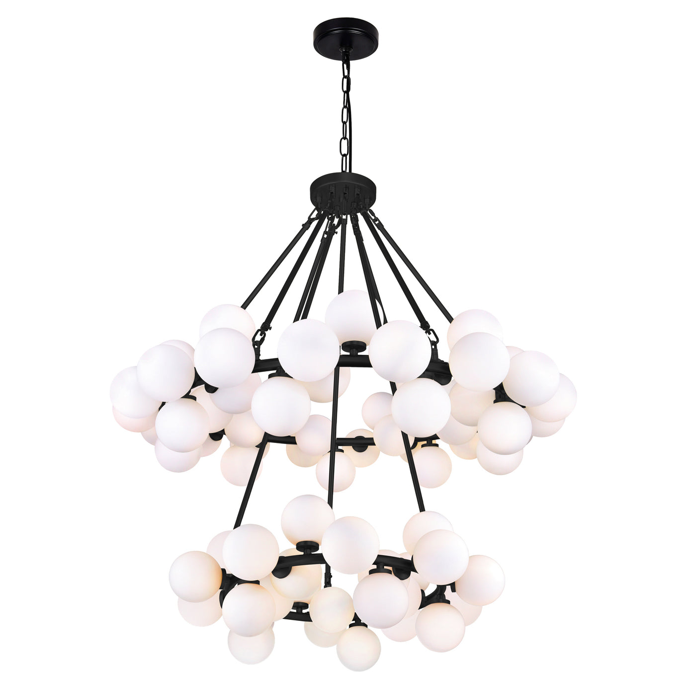 Arya Chandeliers 70 Black Finish