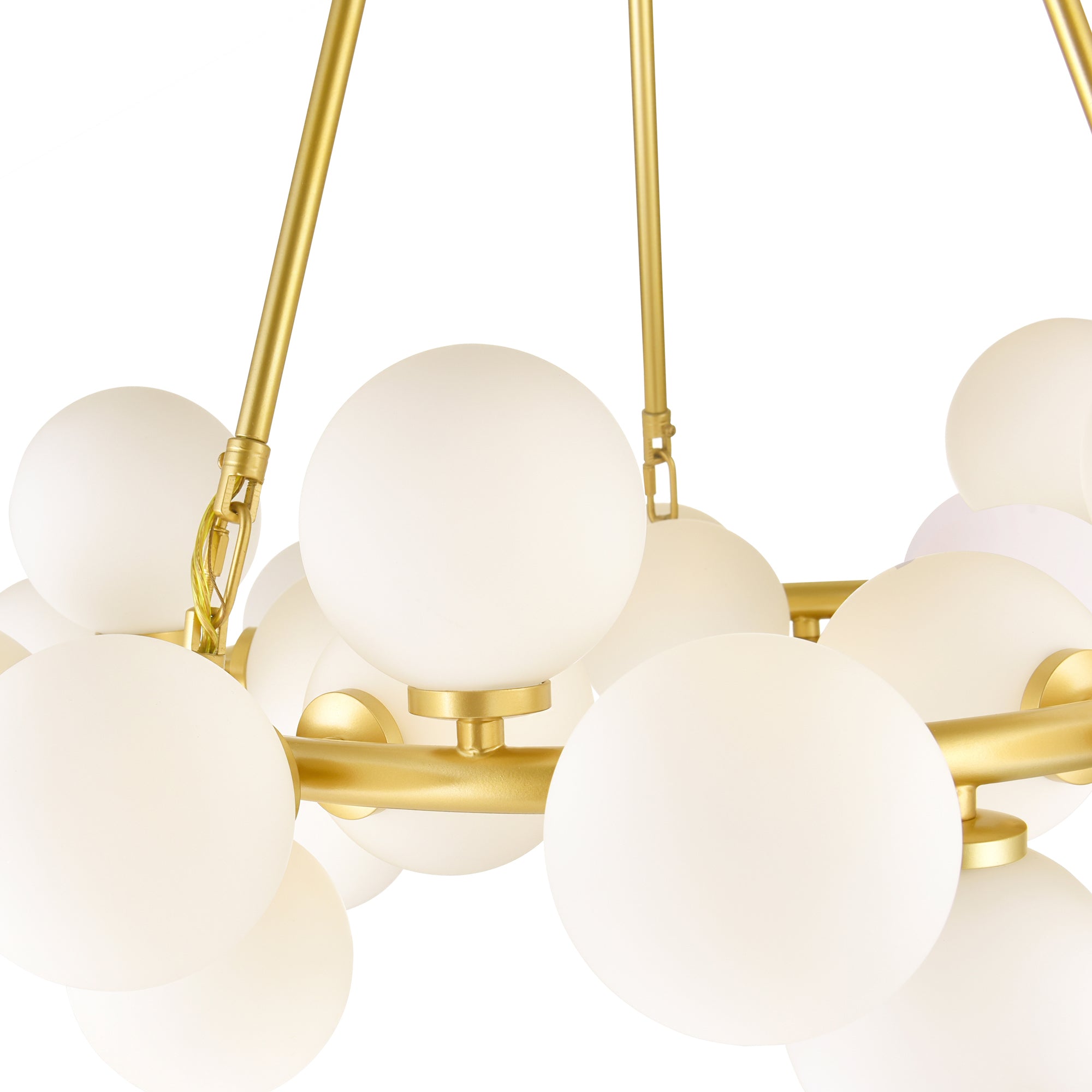 Arya Chandeliers 70 Light Satin Gold