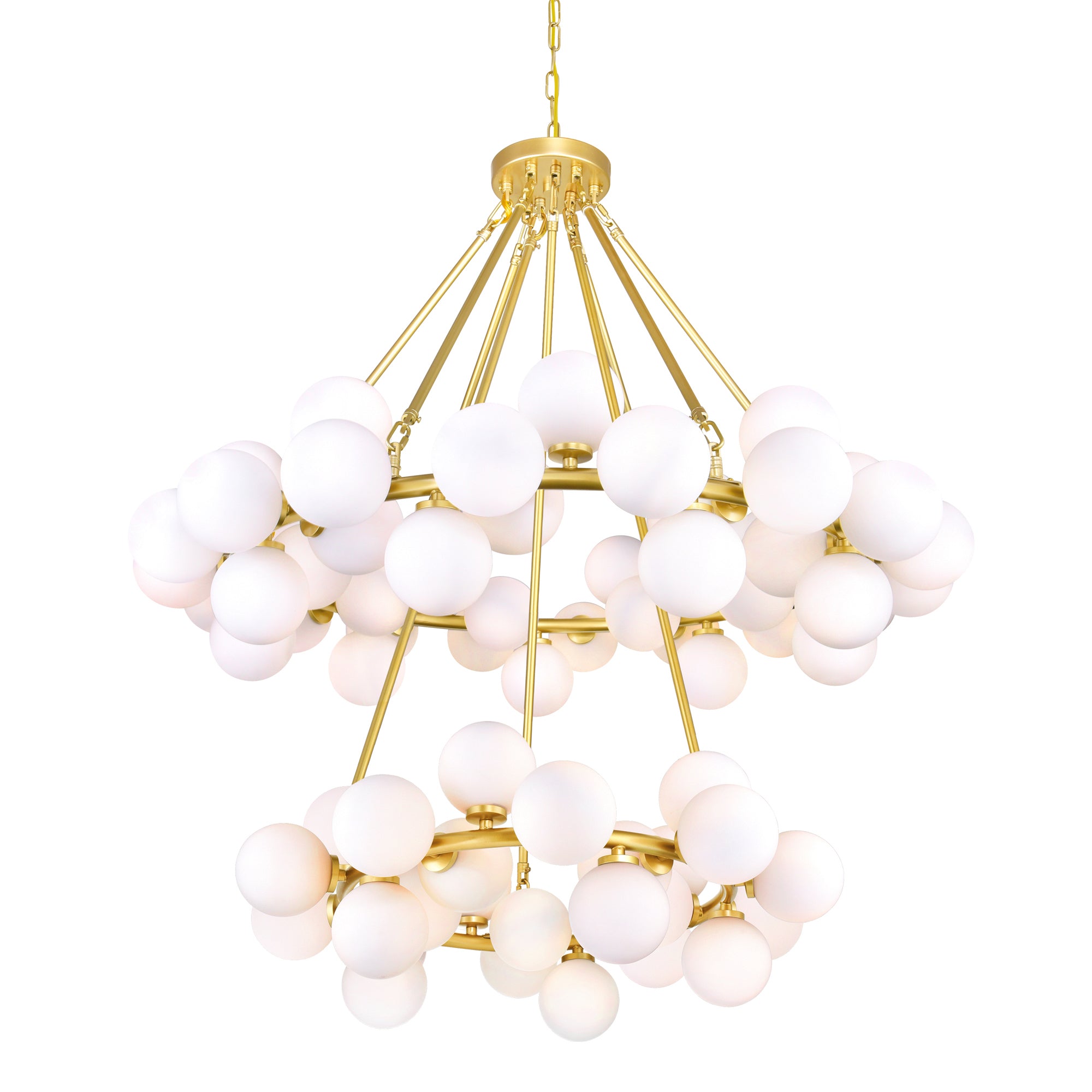 Arya Chandeliers 70 Light Satin Gold