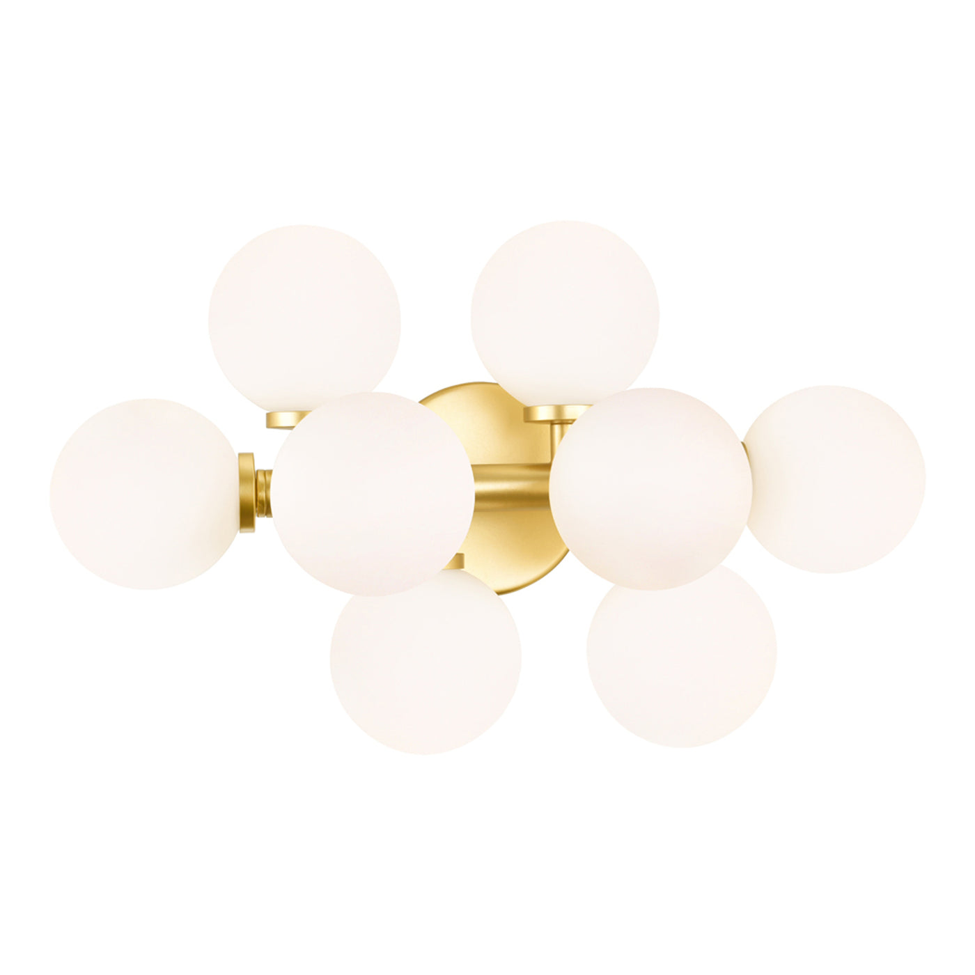 Arya Vanity Lights Satin Gold 8 Lights