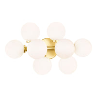 Arya Vanity Lights Satin Gold 8 Lights