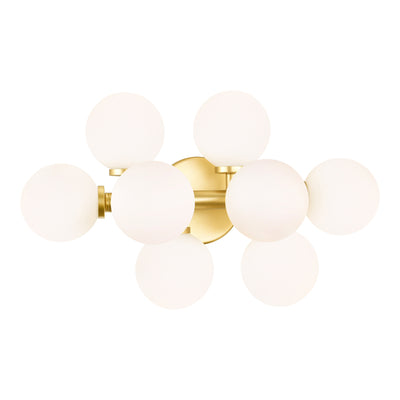 Arya Vanity Lights Satin Gold 8 Lights