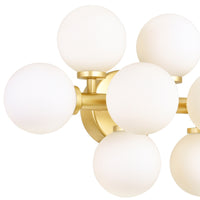 Arya Vanity Lights Satin Gold 8 Lights