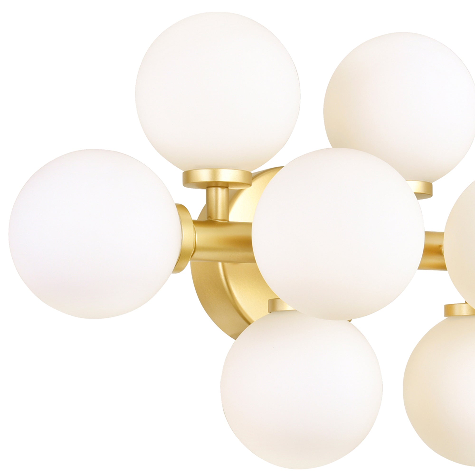 Arya Vanity Lights Satin Gold 8 Lights