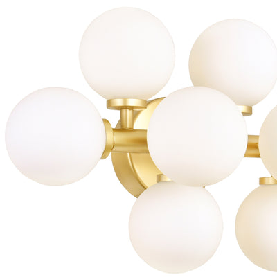 Arya Vanity Lights Satin Gold 8 Lights
