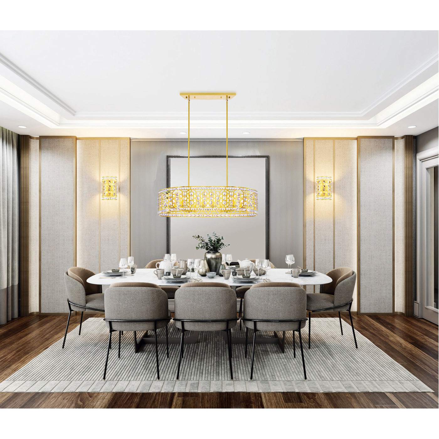 Belinda 8 Light Champagne Chandelier