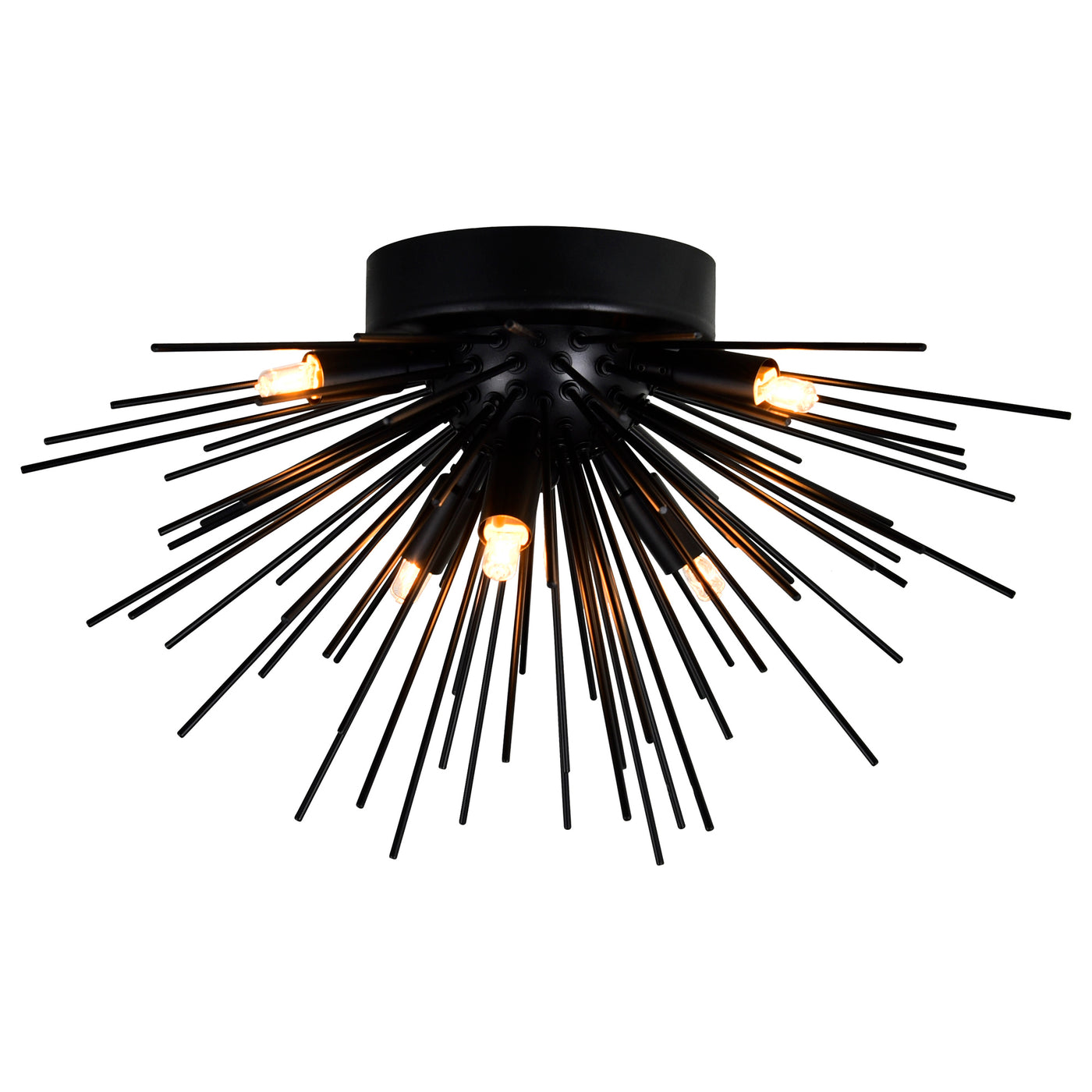 Savannah Flush Mounts 6 Light Black Finish