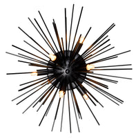 Savannah Flush Mounts 6 Light Black Finish