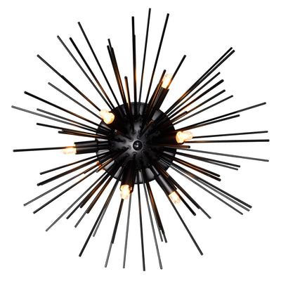 Savannah Flush Mounts 6 Light Black Finish