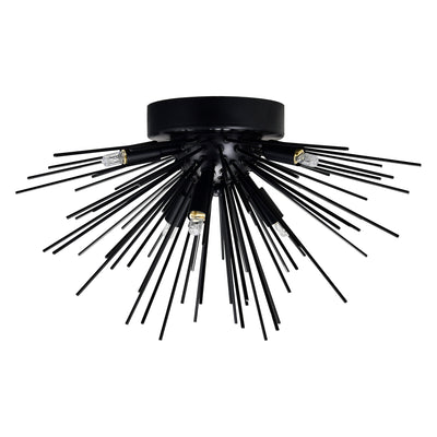 Savannah Flush Mounts 6 Light Black Finish