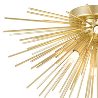 Savannah Flush Mounts Gold Leaf 6 Lights