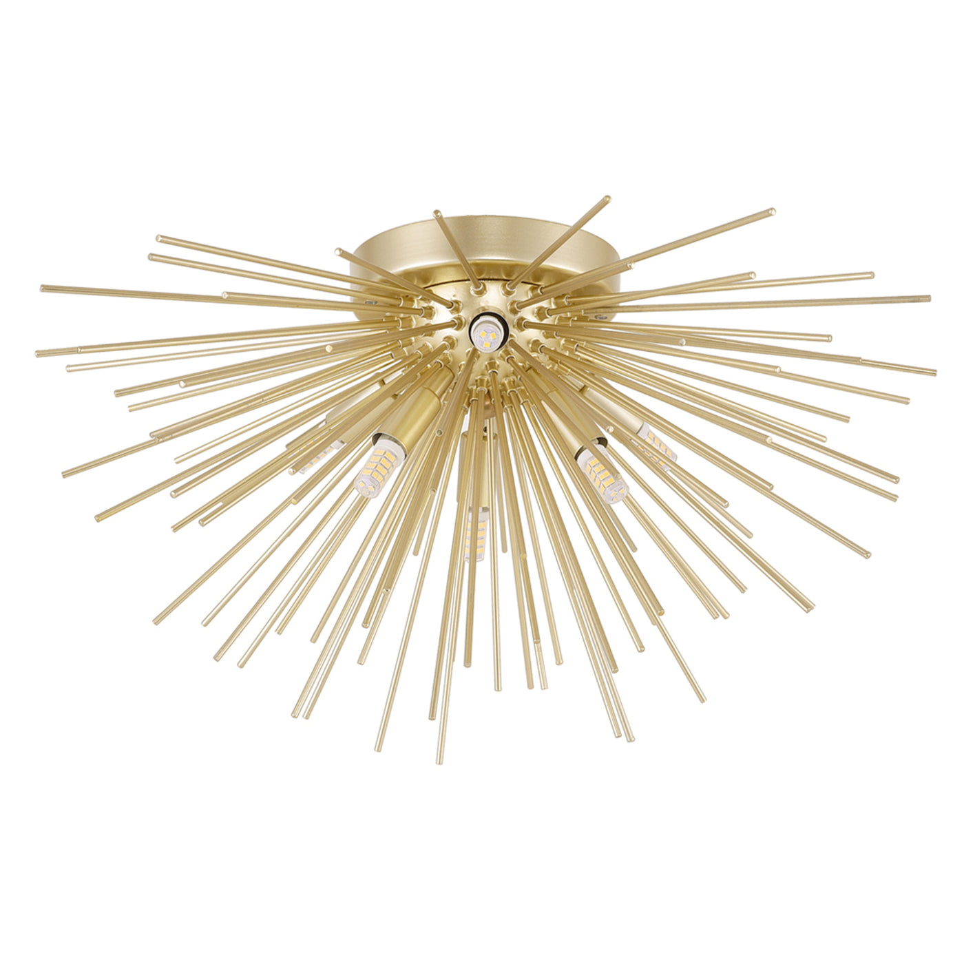 Savannah Flush Mounts Gold Leaf 6 Lights