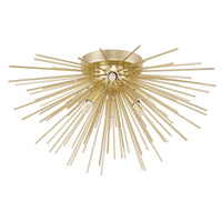 Savannah Flush Mounts Gold Leaf 6 Lights