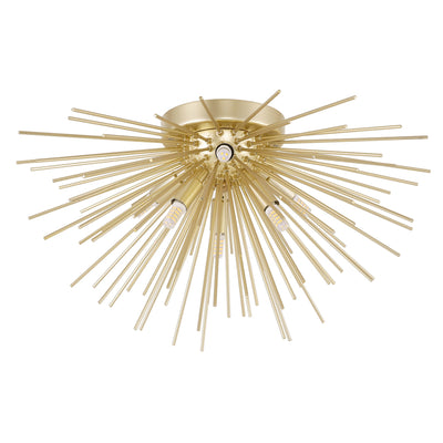 Savannah Flush Mounts Gold Leaf 6 Lights