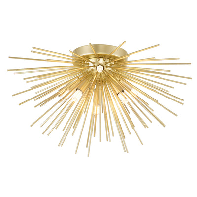 Savannah Flush Mounts Gold Leaf 6 Lights