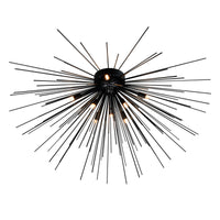 Savannah Flush Mounts 8 Light Black
