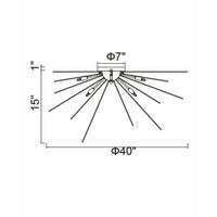 Savannah Flush Mounts 8 Light Black