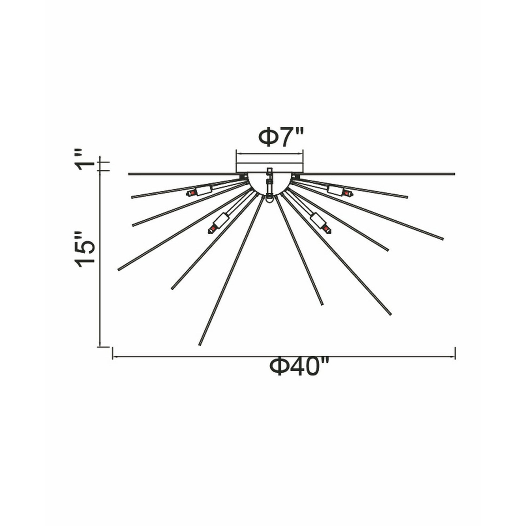 Savannah Flush Mounts 8 Light Black