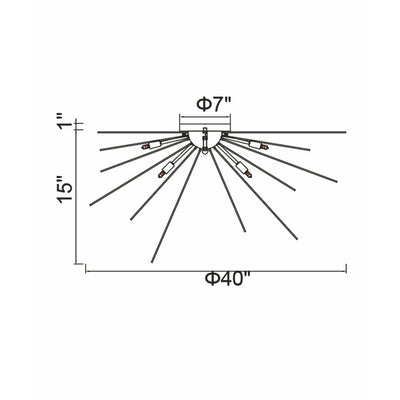 Savannah Flush Mounts 8 Light Black