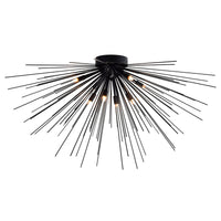 Savannah Flush Mounts 8 Light Black