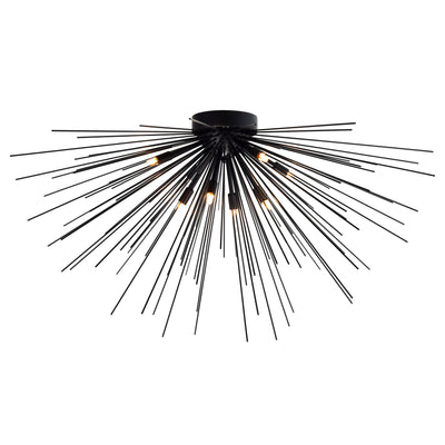 Savannah Flush Mounts 8 Light Black