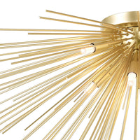 Savannah Flush Mounts Gold Leaf 8 Lights