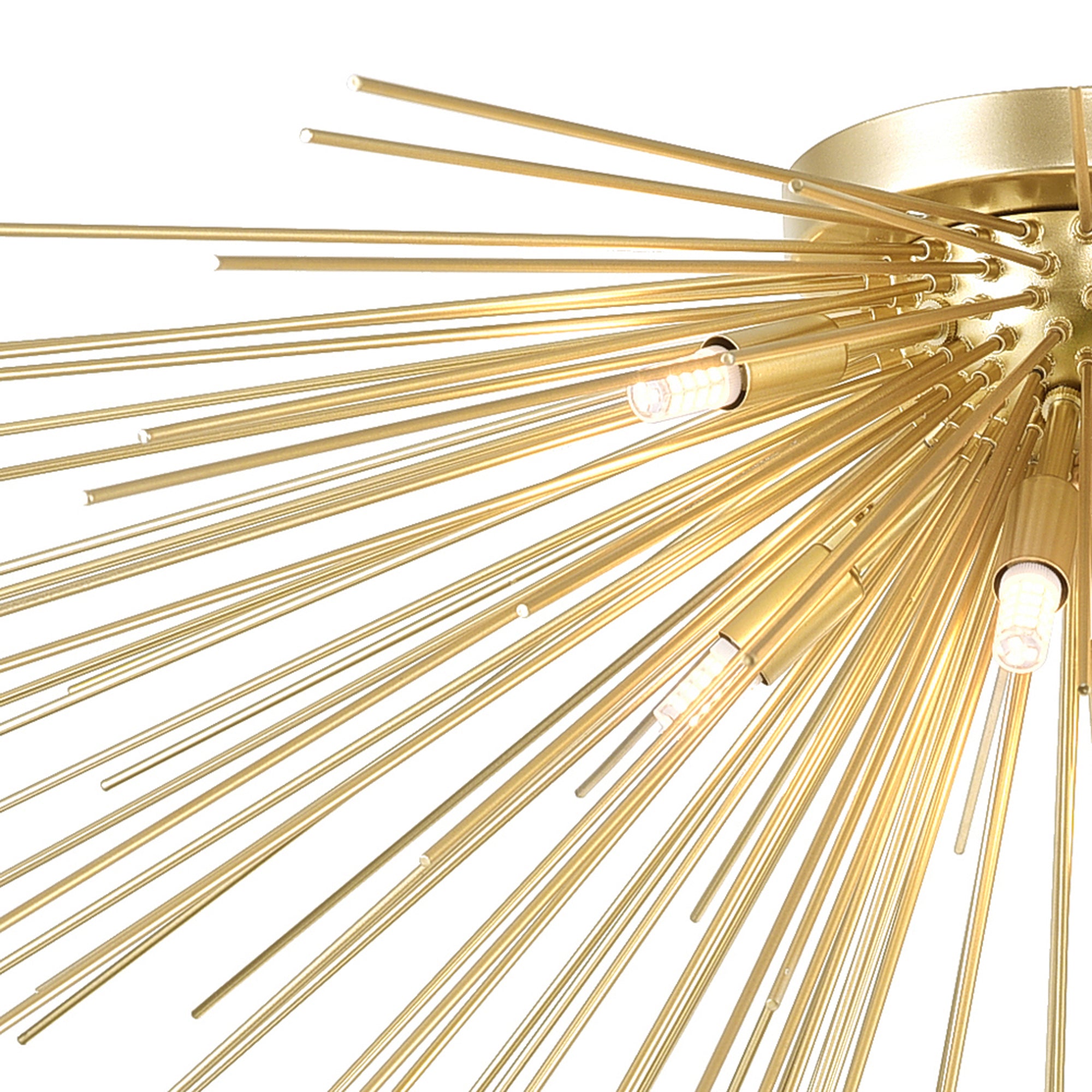 Savannah Flush Mounts Gold Leaf 8 Lights