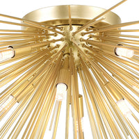 Savannah Flush Mounts Gold Leaf 8 Lights