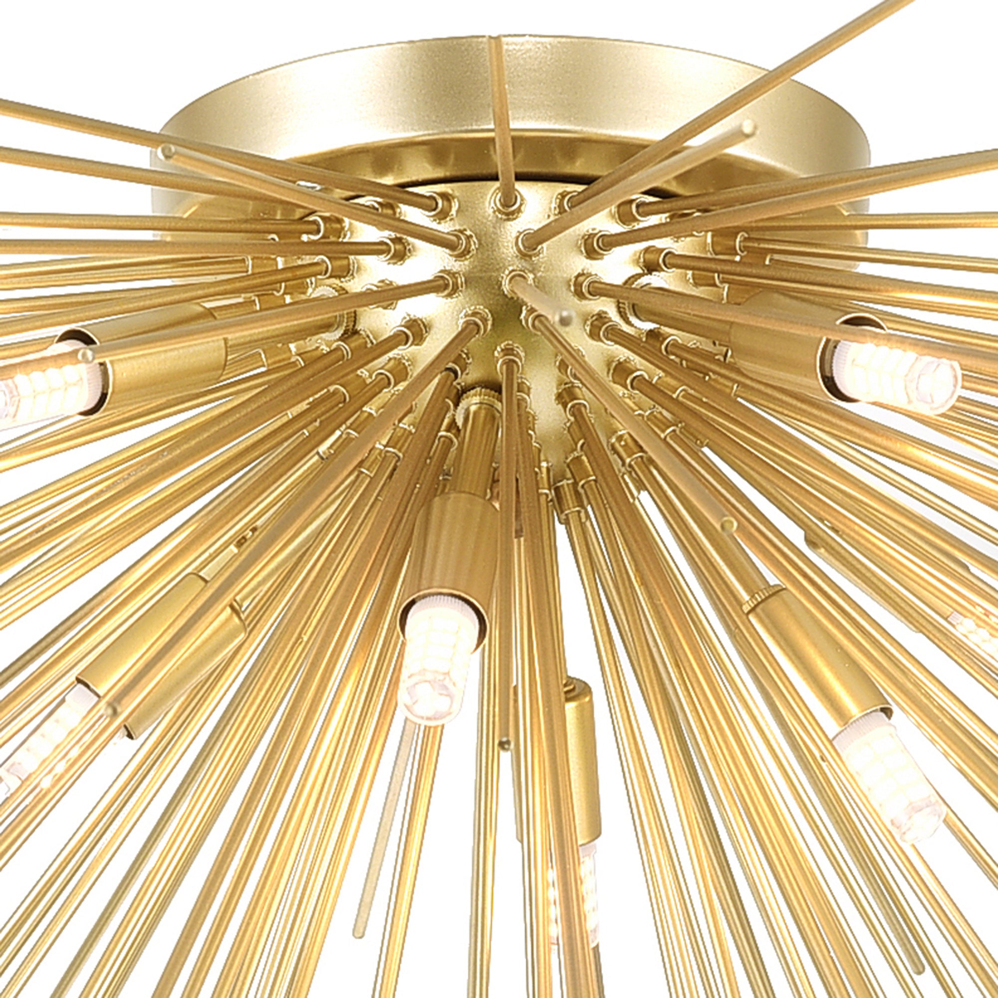 Savannah Flush Mounts Gold Leaf 8 Lights