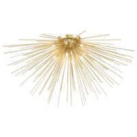 Savannah Flush Mounts Gold Leaf 8 Lights