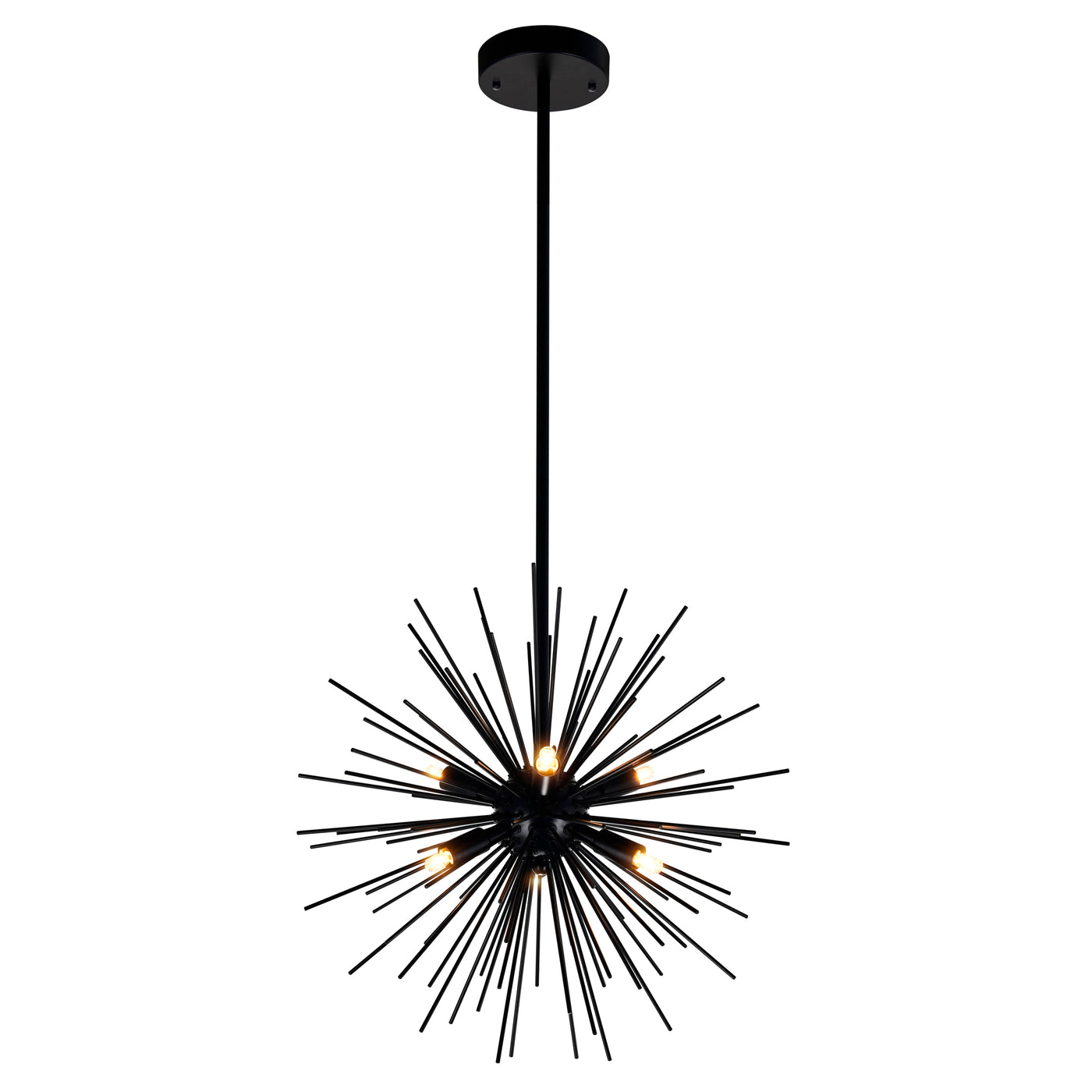 Savannah Chandeliers 6 Black Starburst