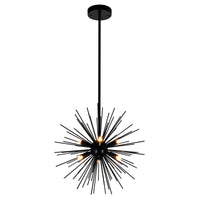 Savannah Chandeliers 6 Black Starburst