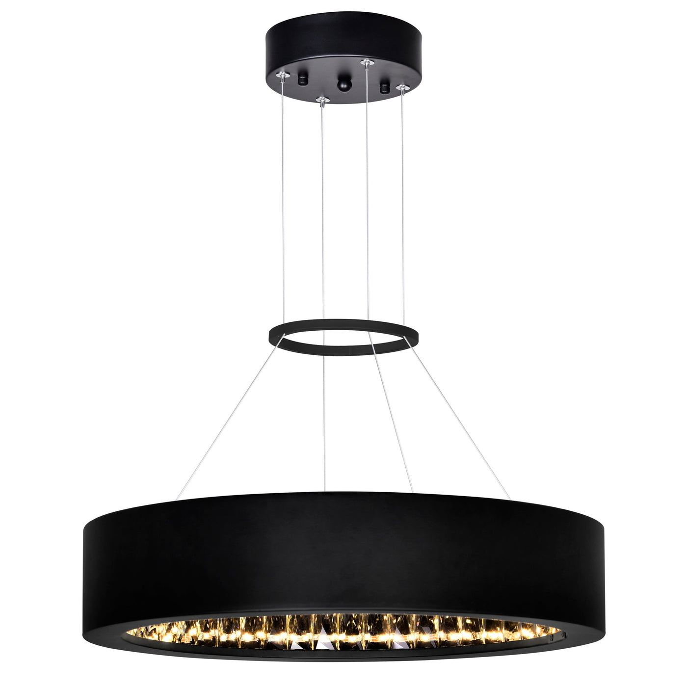 Juliette Integrated LED 16 Inch Black Chandelier
