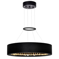 Juliette Integrated LED 16 Inch Black Chandelier