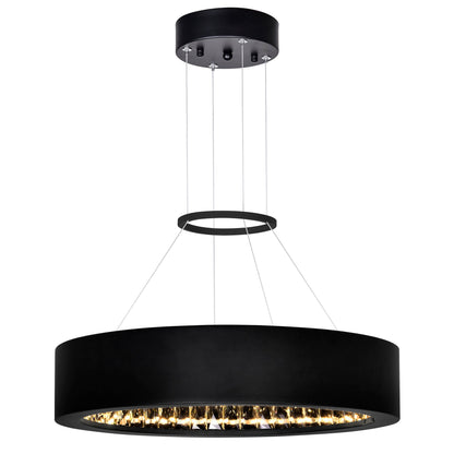 Juliette Integrated LED 16 Inch Black Chandelier