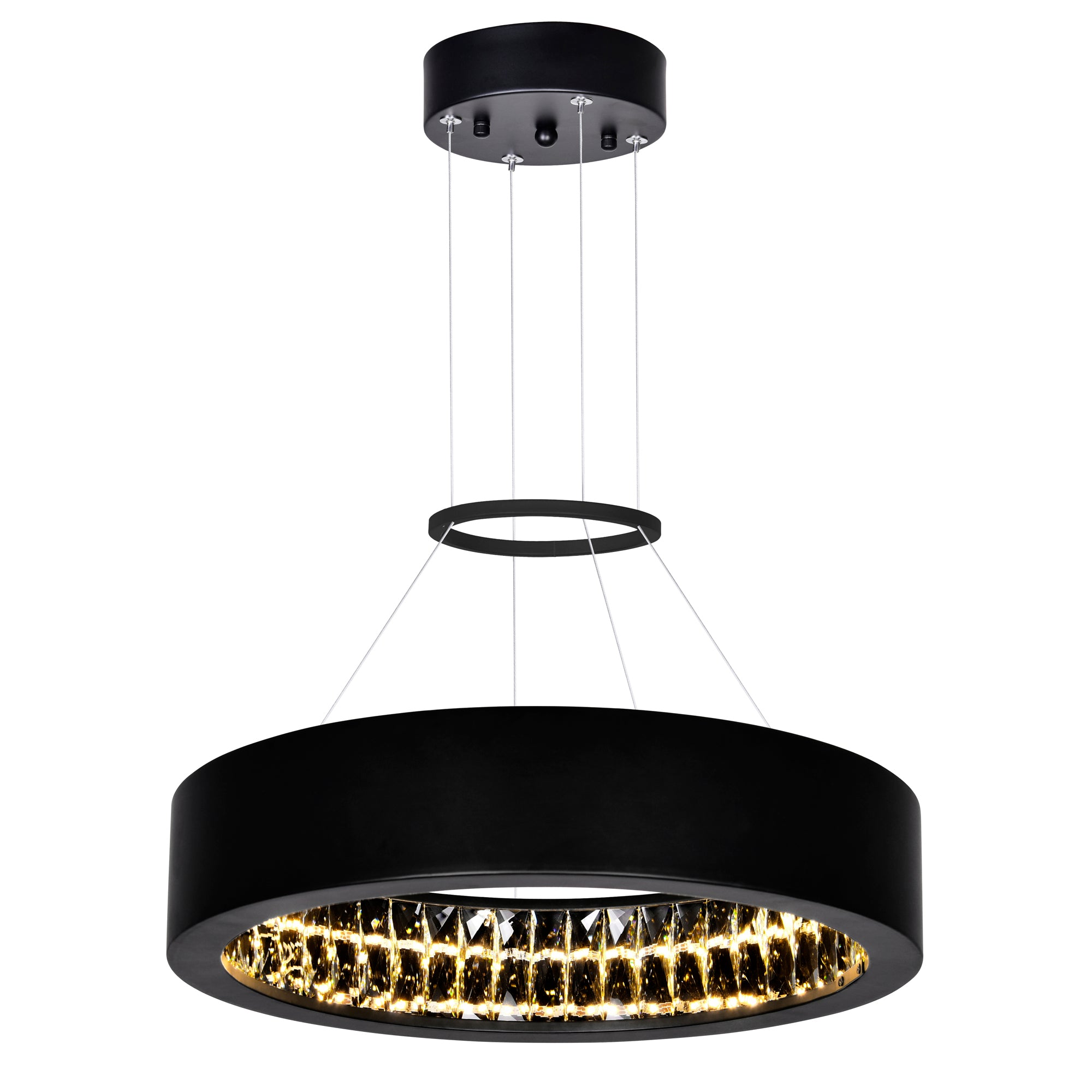 Rosalina Integrated LED Black Chandelier