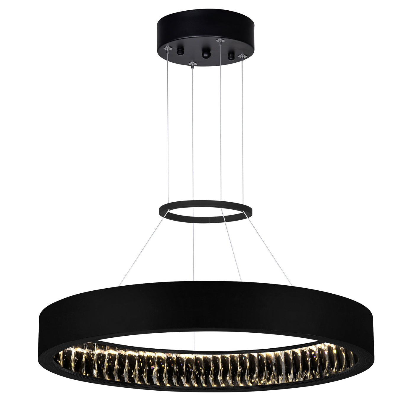 Rosalina Chandeliers 26in Matte Black LED