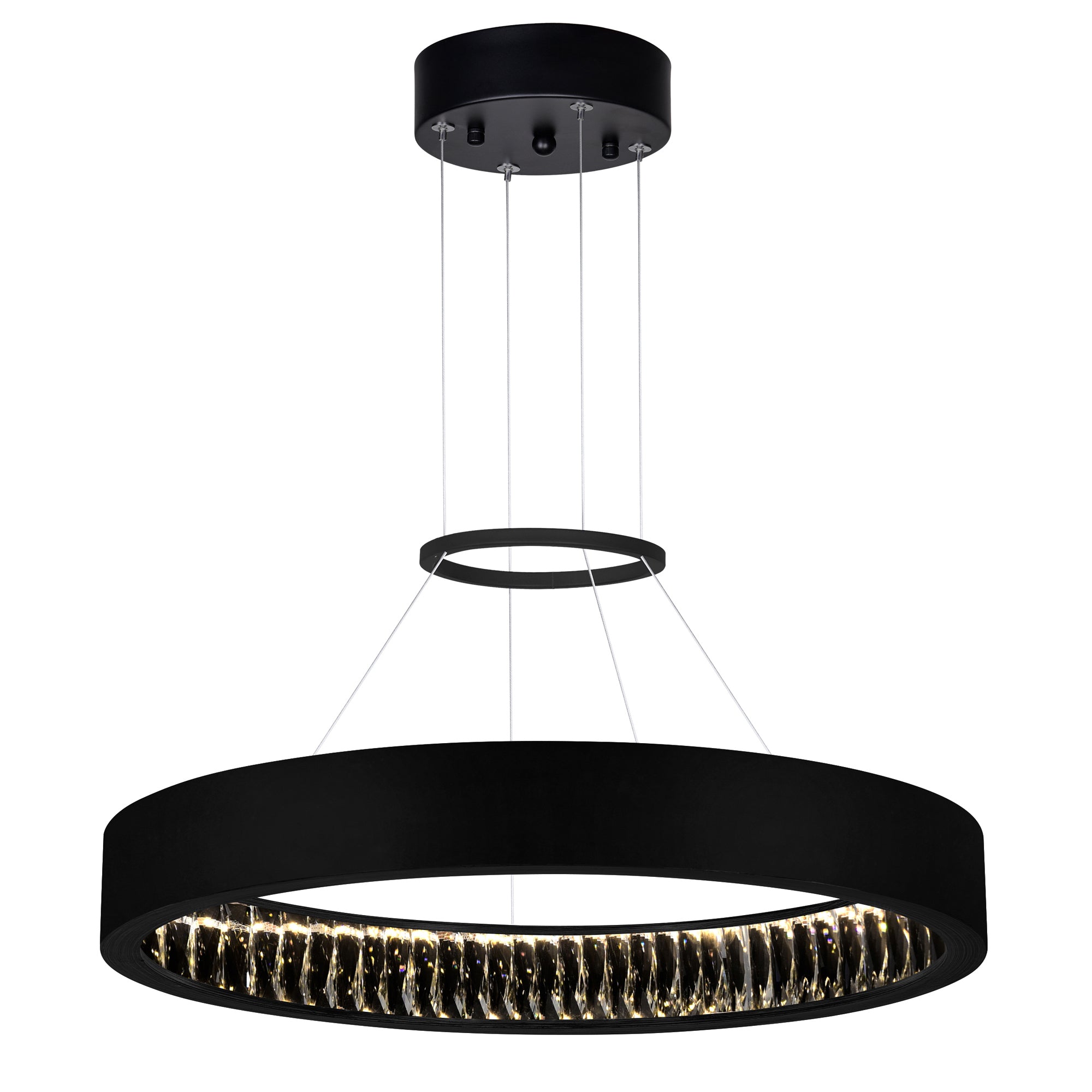 Rosalina Chandeliers 26in Matte Black LED