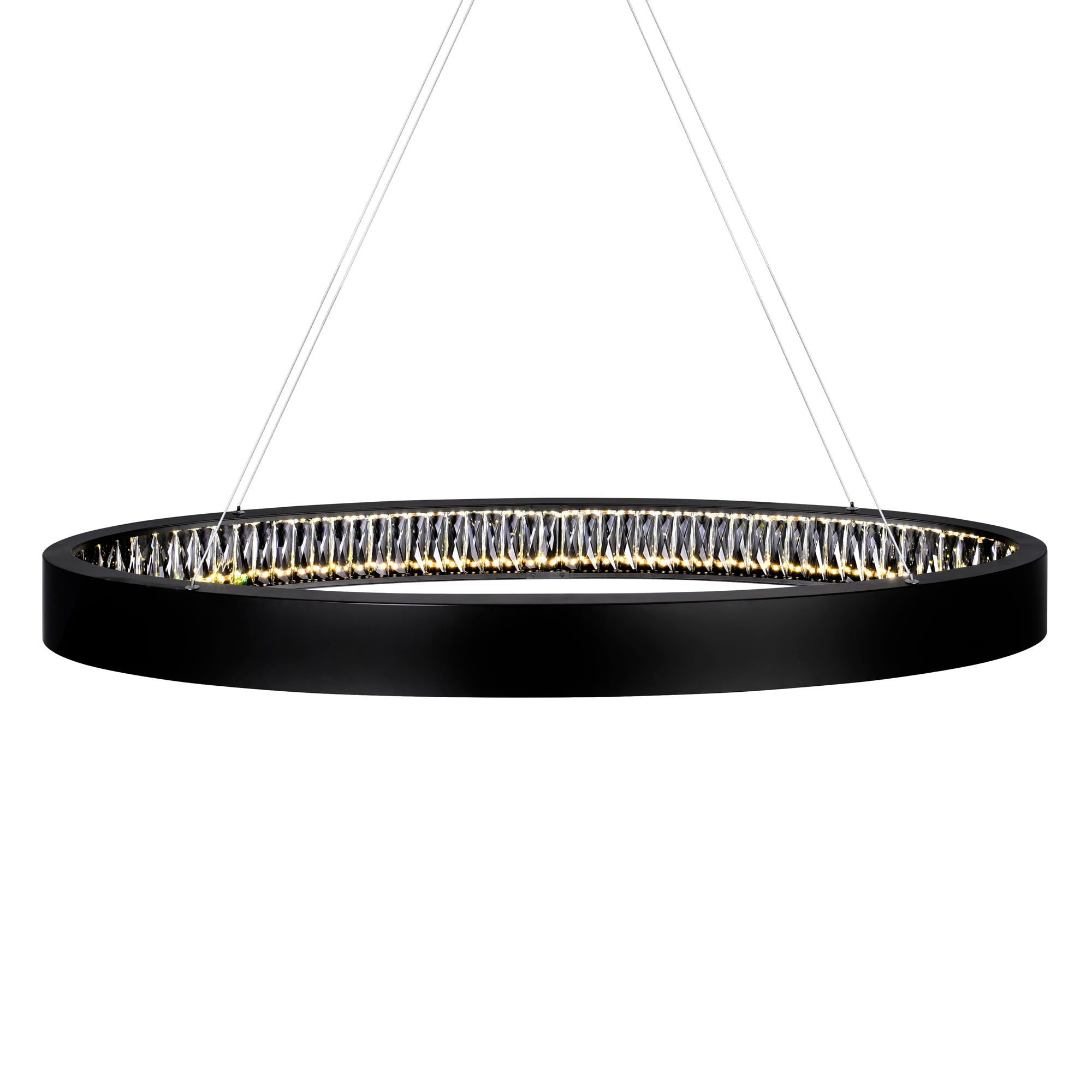 Rosalina Chandeliers 42in Matte Black LED
