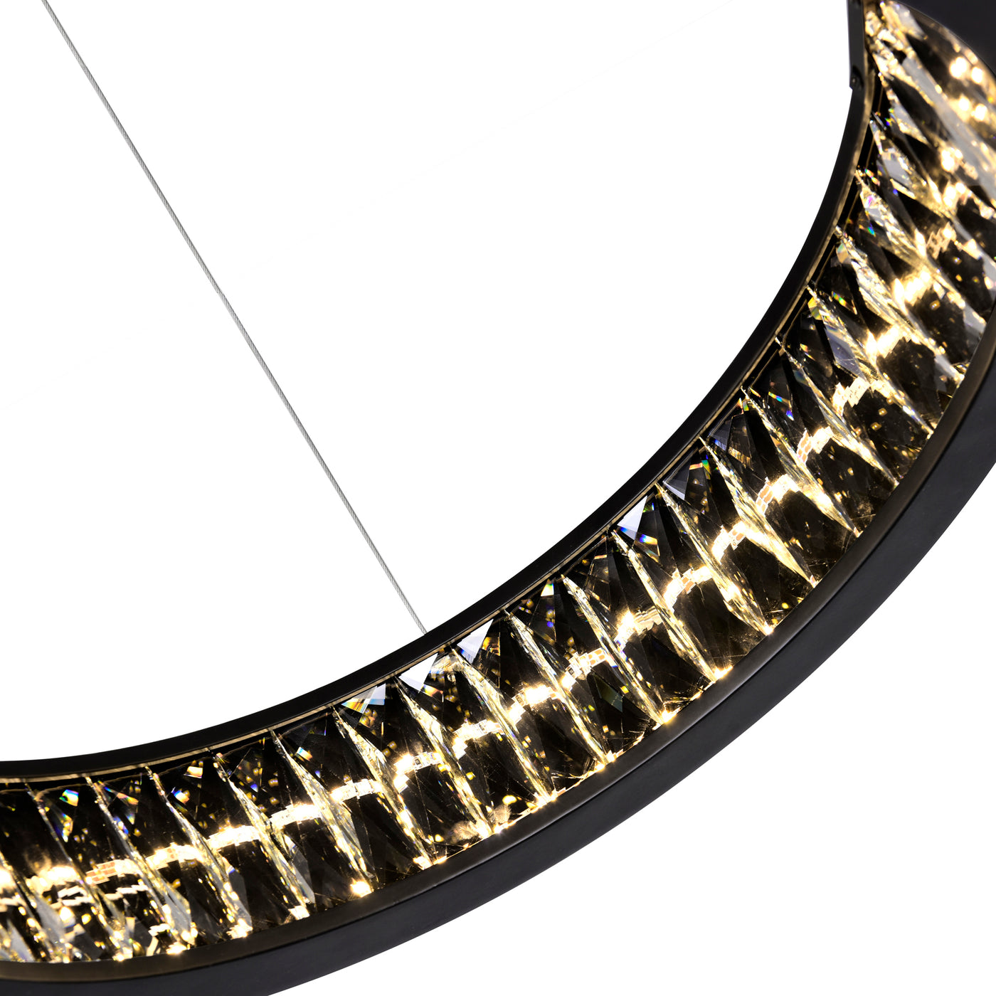 Rosalina Chandeliers 42in Matte Black LED