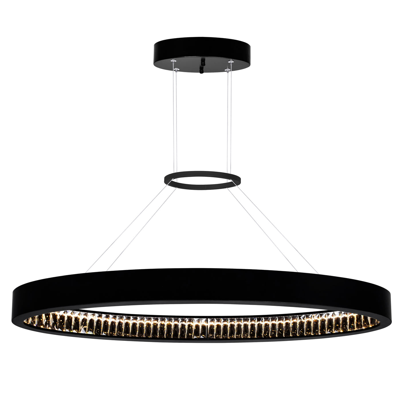 Rosalina Chandeliers 42in Matte Black LED