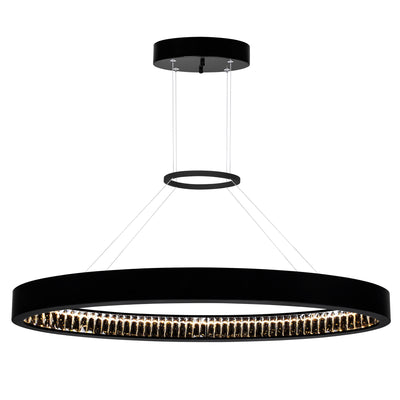 Rosalina Chandeliers 42in Matte Black LED