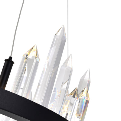 Juliette Integrated LED 32 Inch Black Chandelier