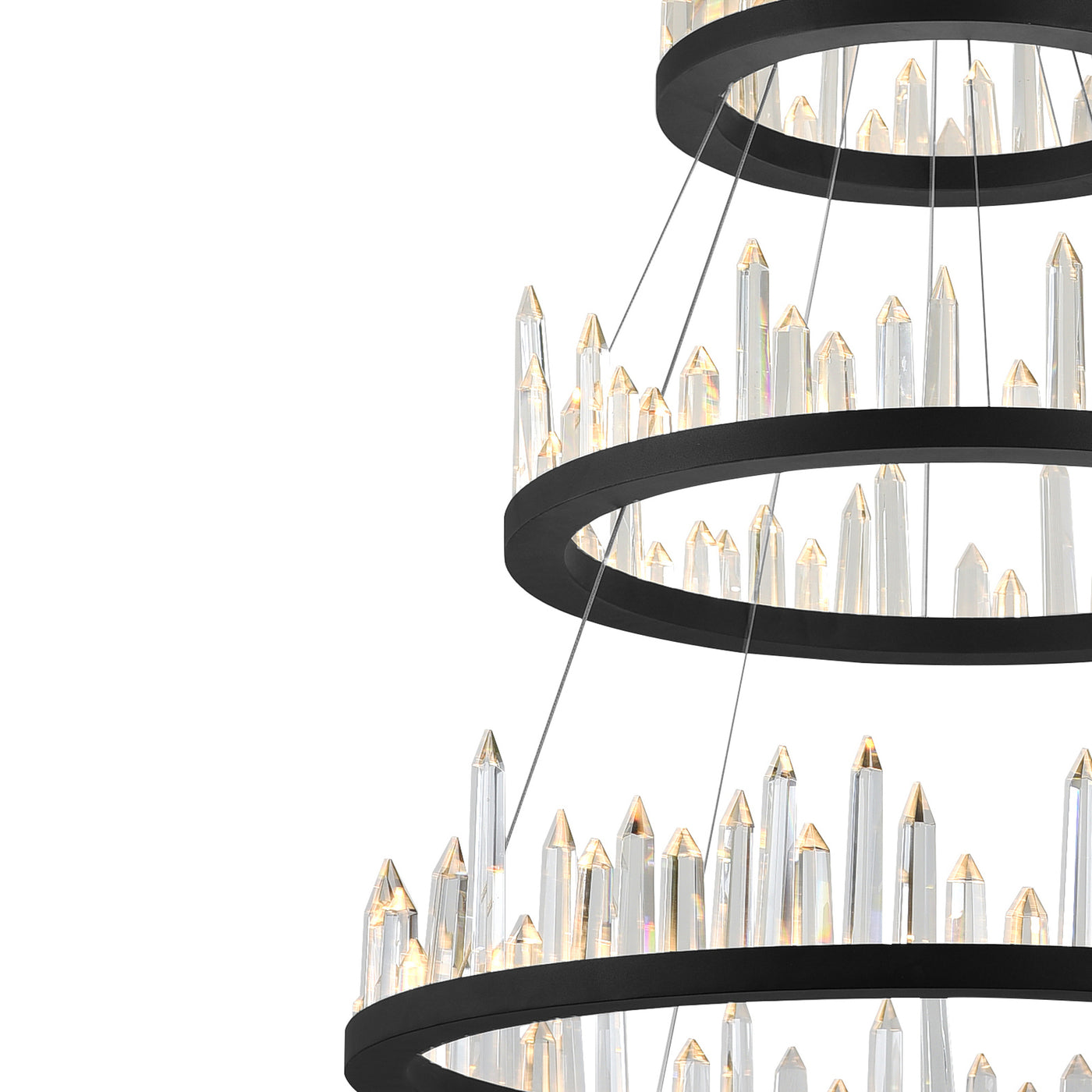 Juliette Integrated LED 42 Inch Black Chandelier